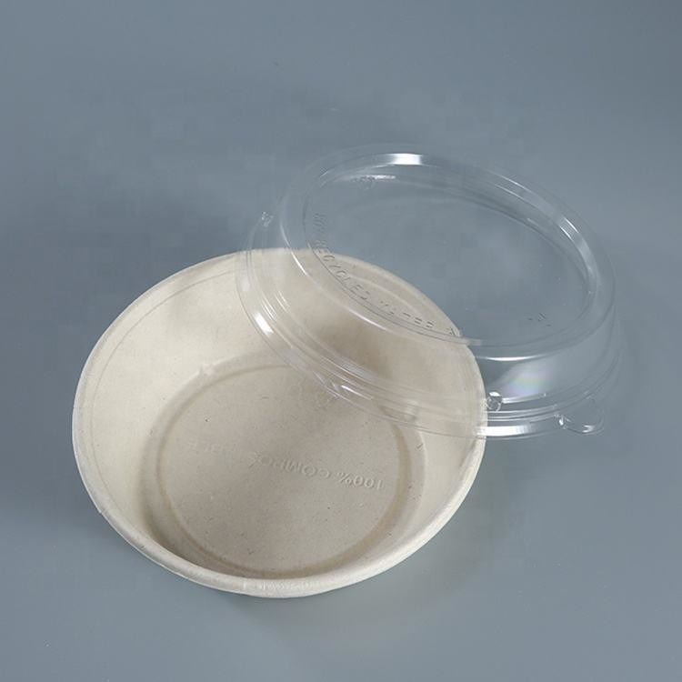 Customization Pack Round Compostable Biodegradable Disposable Sugarcane Bagasse Bowl