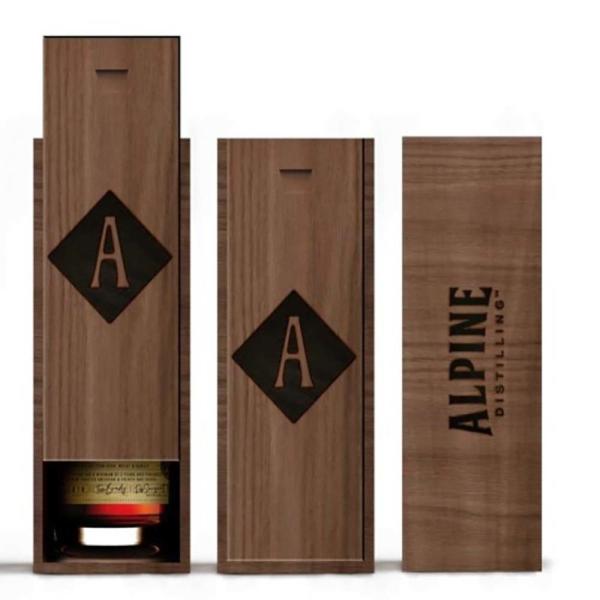 Laser de empacotamento Logo Whiskey Packaging Boxes da caixa do licor luxuoso da caixa de madeira