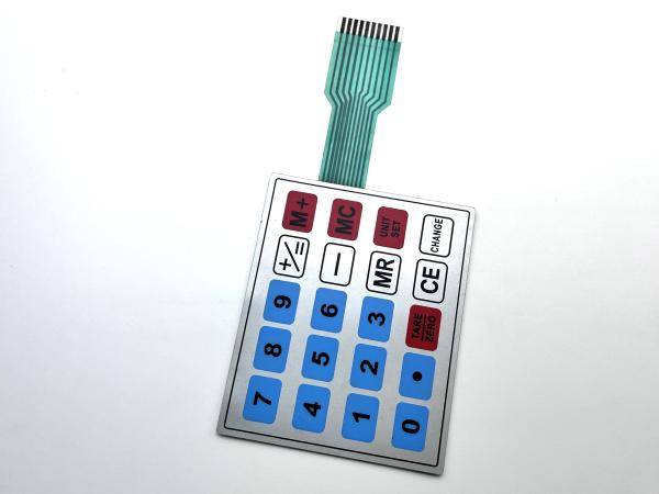 Flexible 1.25MM Pitch Etch Copper Rubber Membrane Keypad With 3M Adhesive