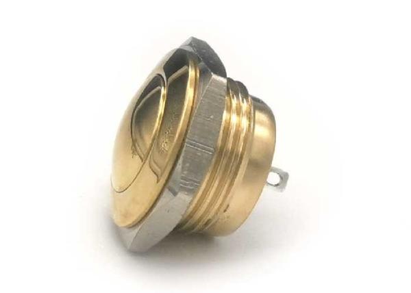 Gold Plated Brass Anti Vandal Push Button Swith With Red Green Led For Marine