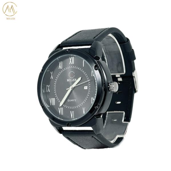 Sport Quartz Watch Leather Strap Clock Men Waterproof Wristwatch