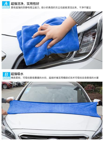 Household Reusable Glasses Cleaning Cloth Blue Color Fiber Filament Material