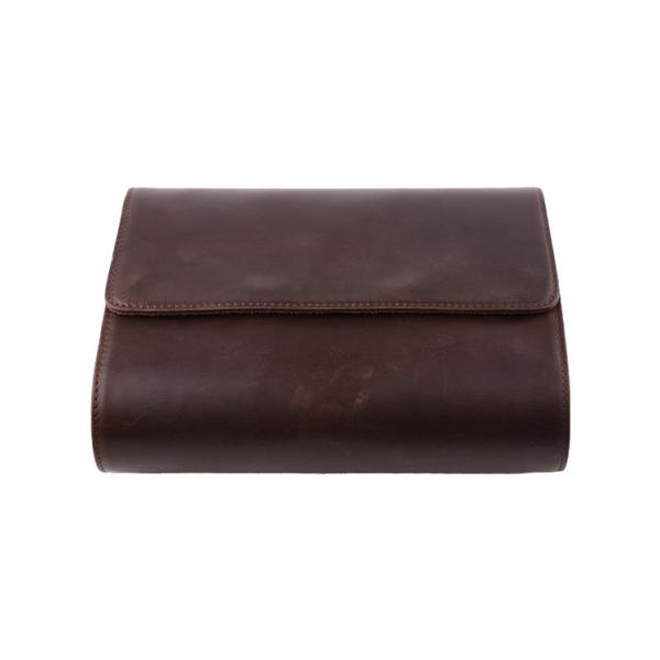 High Quality Handcrafted Travel Watch Roll Slide 6 Slot Vintage Real Leather Watch Box