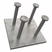 Placas de aço carbono de base metálica quadrada Placas de aço de base com revestimento em pó
