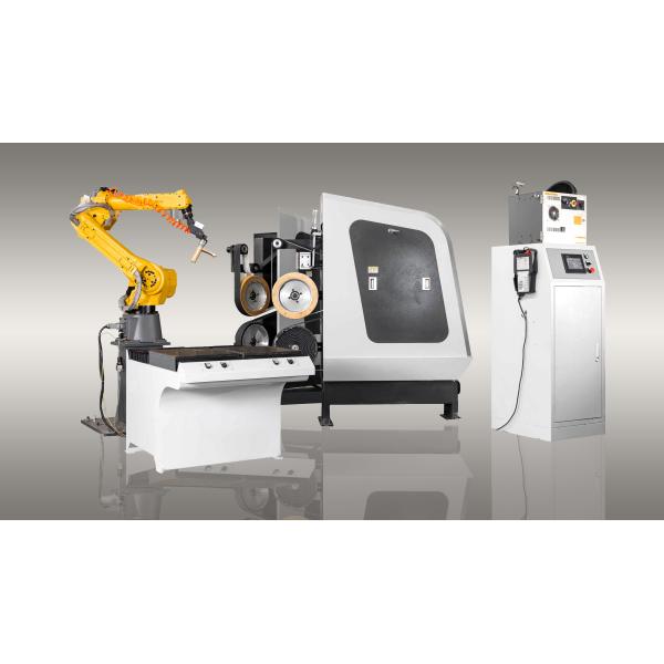 Automatic Grinding Robotic ABB Arm Deburring Brass Bathroom Fittings Polishing System Machine