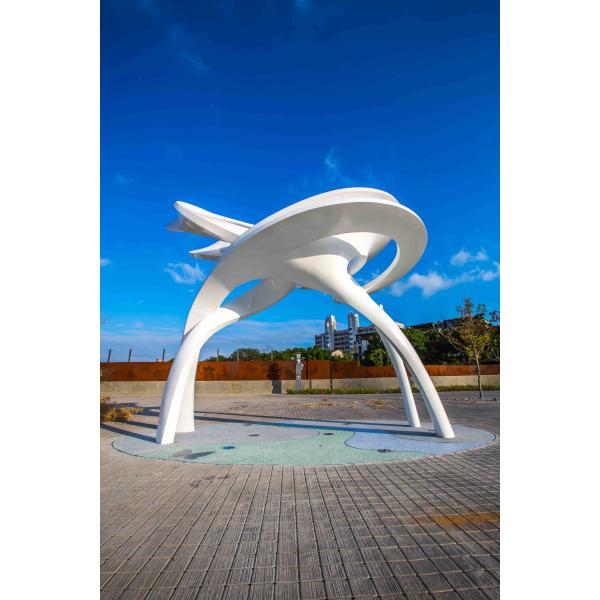 Abstract Style Outdoor Metal Sculpture , Outdoor Large Metal Yard Ornaments