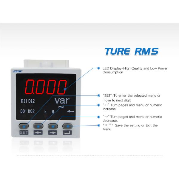 Single Phase Digital New Type  LED Reactive Power Meter 48*48MM digital vu meter