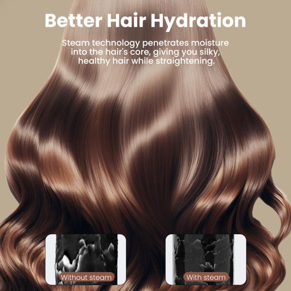 Ultra-high Temperature Negative Ion Hair Straightening Comb With 2 Speed Settings And Over One Hour Battery Life