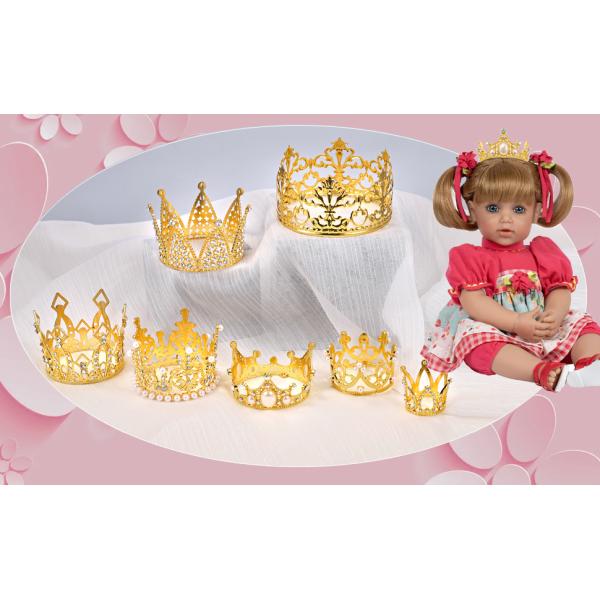 Gold Crown Cake Topper, 6 Pieces Happy Birthday Cake Toppers, Princess Crown Cake Decorations, Mini Crowns For Flower