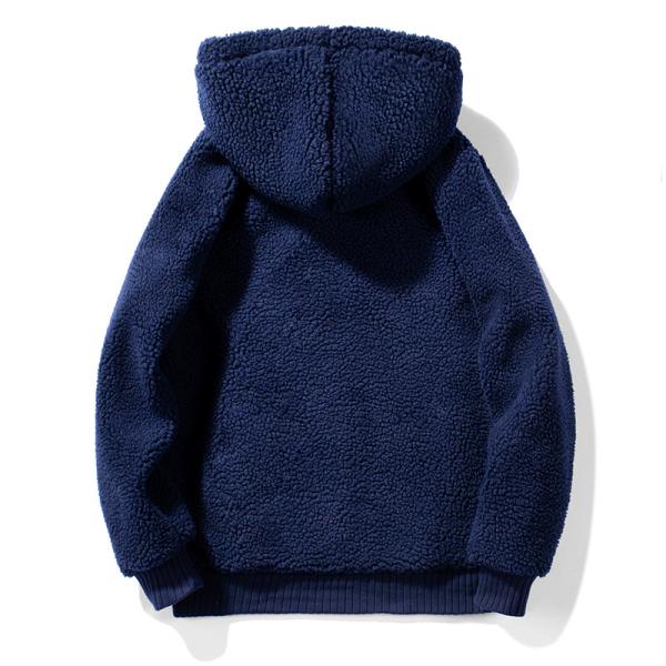 Winter Wool Cashmere Unisex Plain Hoodies Men'S Casual Hoodie