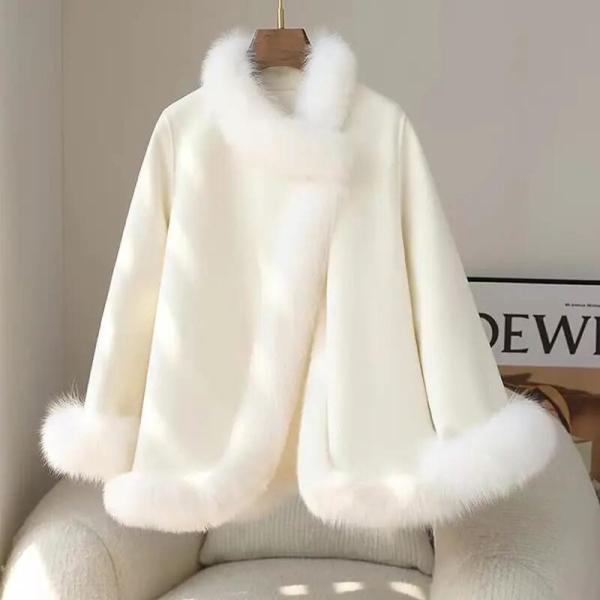                  New Design Autumn Winter Warm Women Shearling MID-Length Fox Fur Coats for Ladies             