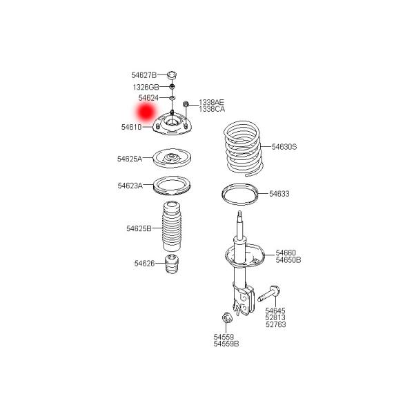 OEM 54610-37100 54610-26000 ПРЕДНЯЯ ОСЛЕ СТРУТ-МОНТ для HYUNDAI SANTA FE БАЗНАЯ МОДЕЛЬ