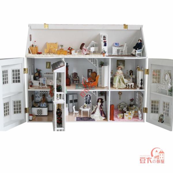 Wooden Dollhouse Miniatures DIY House Kit W/led Light and Music--large Villa