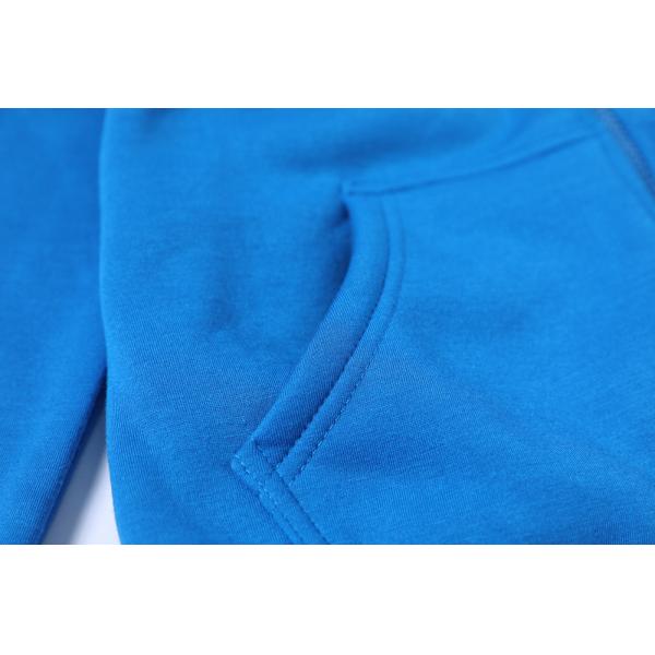 Full Zip Hooded Sweatshirt Unisex 700G Warm Winter Hoodies Solid Color Design