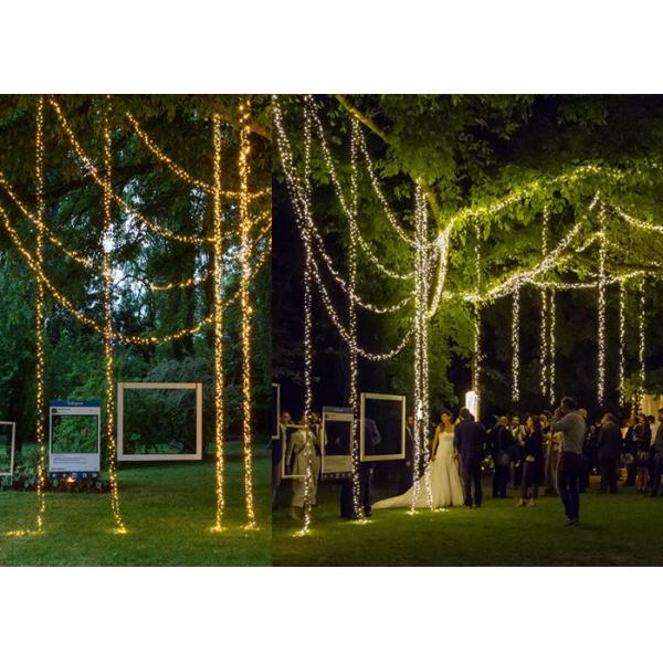 RGB Warm White Colorful LED Christmas Light Strings For Wedding Yard Decoration