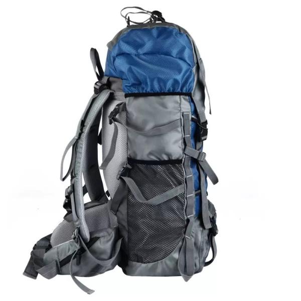 Blue 60L Waterproof Camping Backpack BSCI Mountain Climbing Backpack