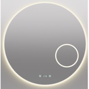 Espejo de baño LED inteligente con función anti niebla Tiempo Display de temperatura Diseño a prueba de agua