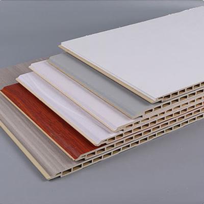 Tecto interior à prova d'água Fibra de bambu PVC Painéis de parede de madeira para decoração de casa de design