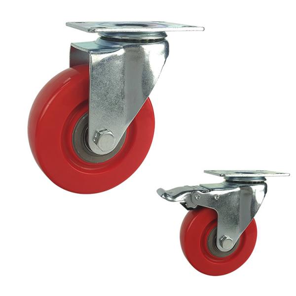 Rouleaux de charge moyenne gris/rouge/bleu/orange/vert/blanc avec type de frein à verrouillage latéral et capacité de charge de 300 lb