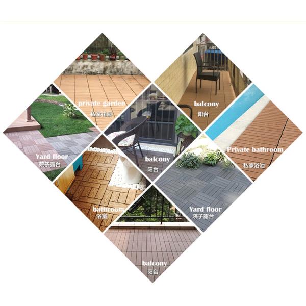 300mm*300mm Square Bathroom Deck Tile Made of Wood and Plastic Composite Material