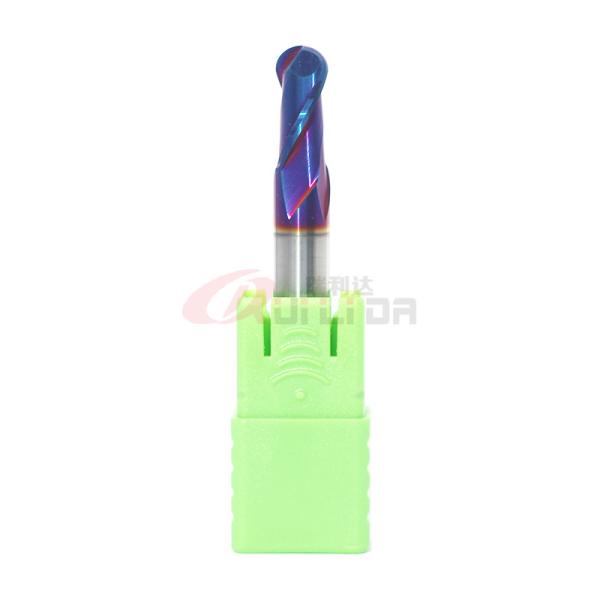 16mm 2 Flutes Carbide Ball Nose Endmill Blue Coating For Mold Steel