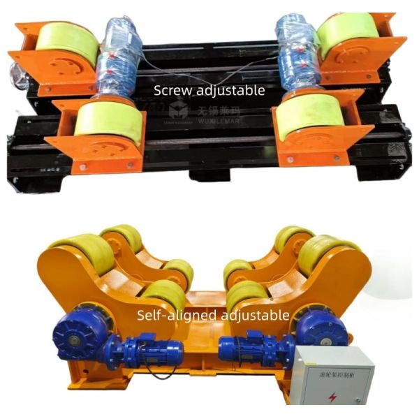 5T Lead Screw Self Aligning Rotator 300 - 2800mm Pipe Diameter Turning Rolls