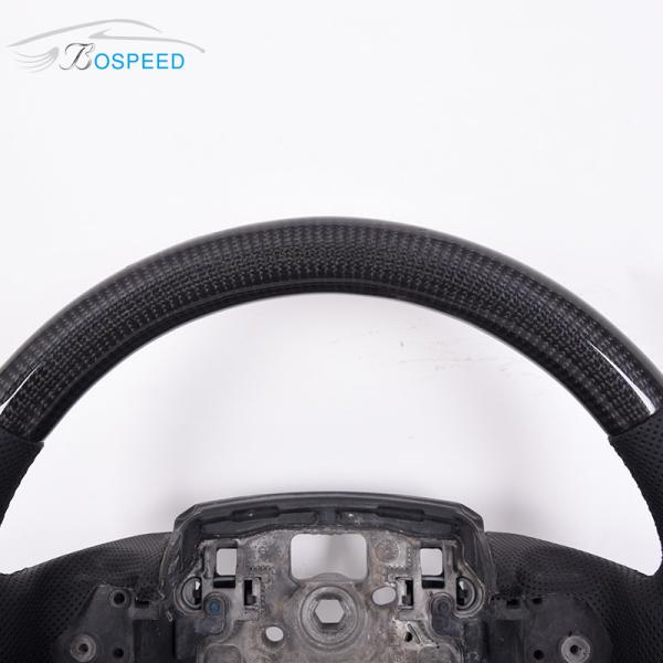 Black Carbon Fiber Land Rover Steering Wheel Alcantara Matte Black