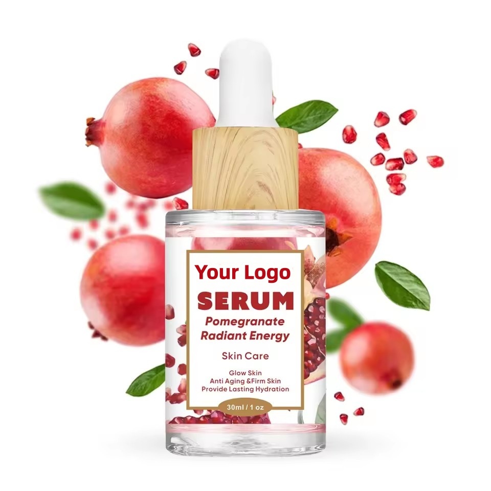OEM ODM Brand Natural Pomegranate Skin Care Set Whitening and Brightening essence Blood Clear Brightening Skin Facial Moisturizing Cream Day and Night face cream Moisturizing Cream Cleanser