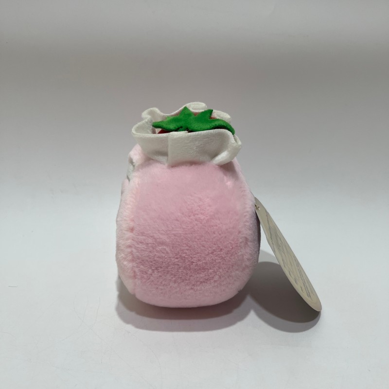 Strawberry Swiss Roll Plush Toy Cute Pink Cream Roll Pillow Sweet Dessert Stuffed