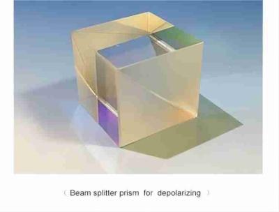 Large Receiving Angle Optical Beam Splitter Cubes Low Power Beam For Depolarizing