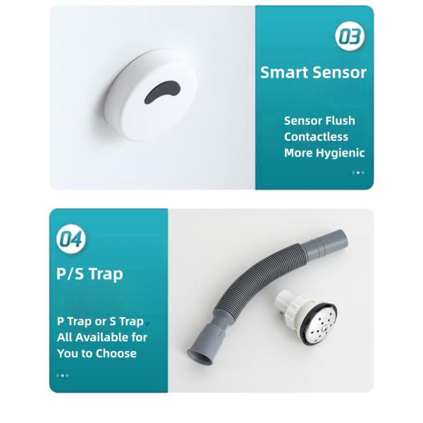 Watermark Wall Hung Urinal Automatic Vertical Induction Sensor Flushing
