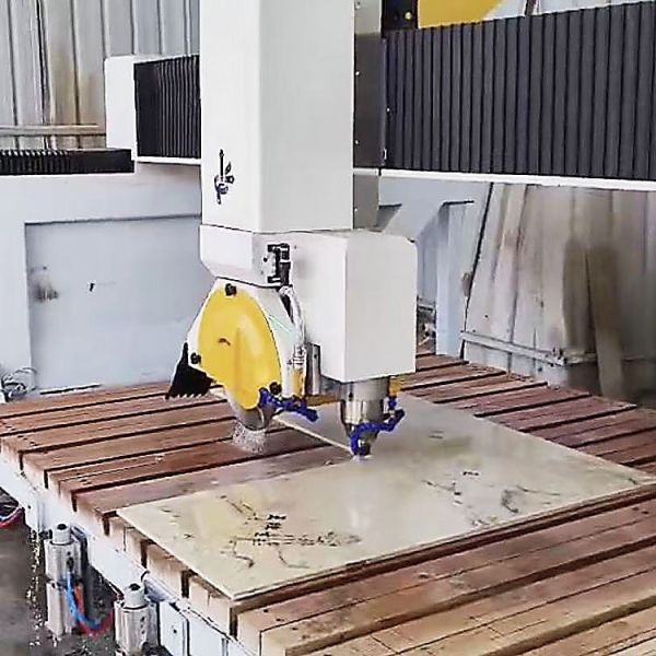 ZEUS 4+3 Stone Cutting Machine for Granite Marble with Core Components Motor and PLC 380V 15kW Max 3200x2000mm Cutting Length