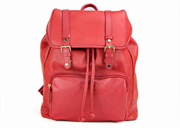 School Leather Womens Backpack Bags Medium Size Polyester Lining 30 - 40L