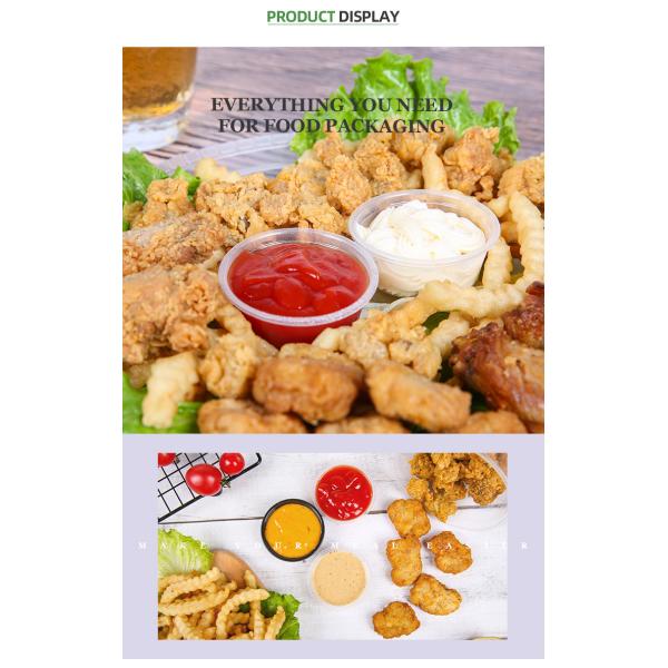 Мини чашка круга 0.5OZ устранимая пластиковая для окуная соуса