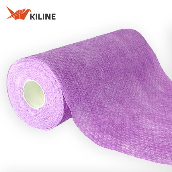 Custom Size Purple Disposable Cleaning Cloths Dusting Rolls 55gsm Highly Absorbent