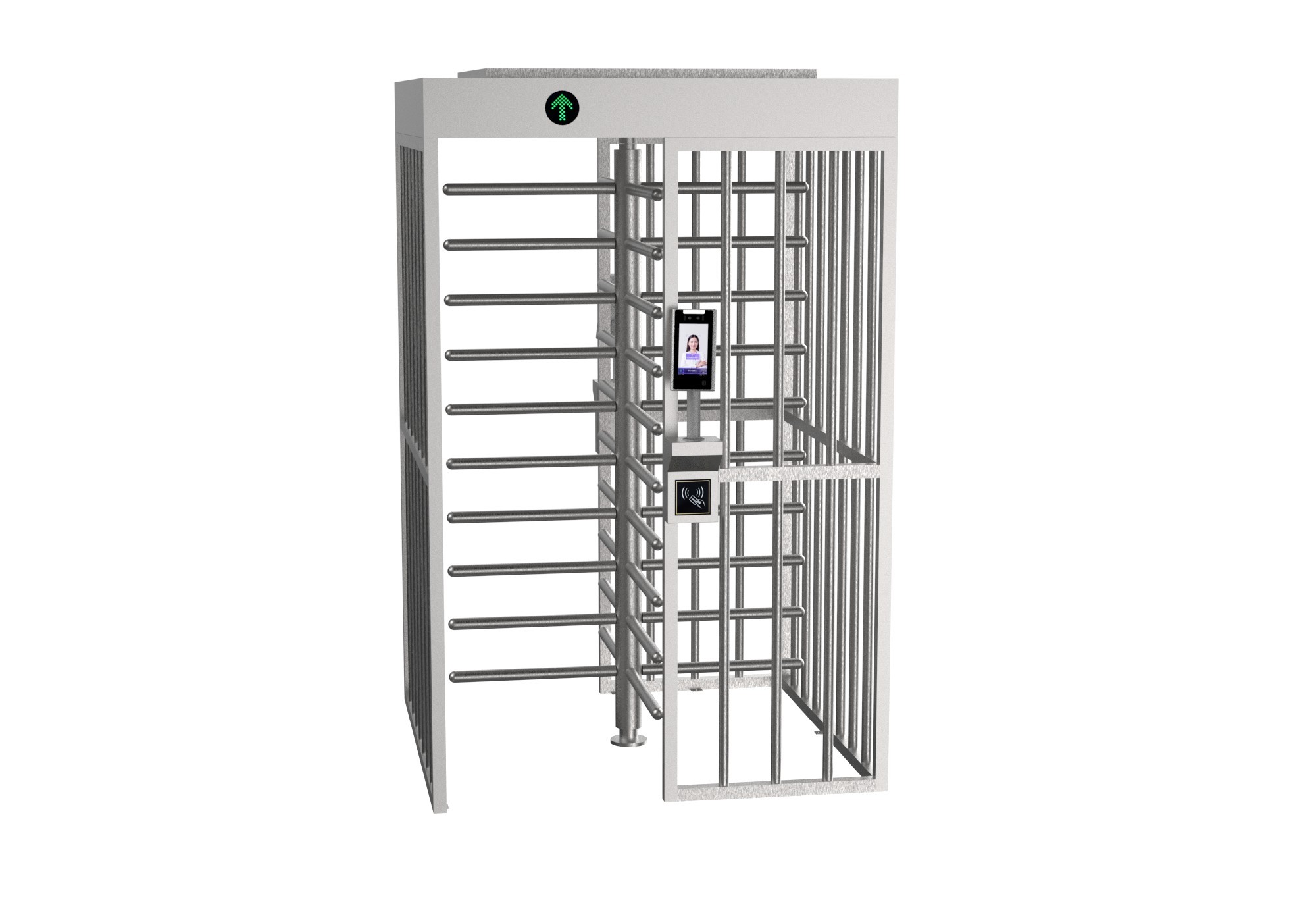 304 Stainless Steel Single Lane Full Height Turnstiles Designed for Construction Site