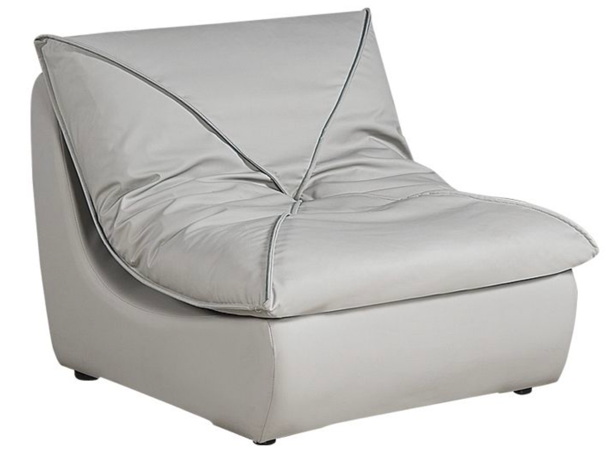 Customizable Modern Compression Bean Bag Chair Light Gray High Density Sponge Square for Warehouse Villa School Park Workshop