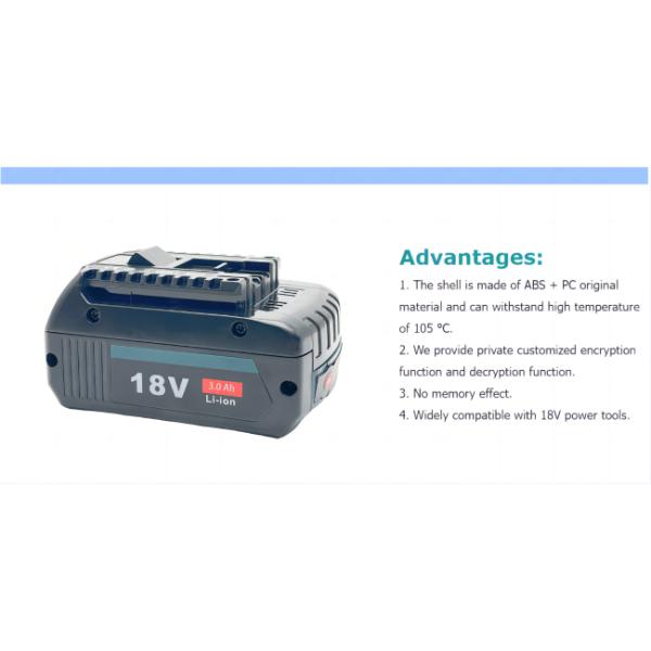 Бесшнуровые сверла батарея иона батареи 18V 3000mAh Li электрических инструментов для BOSCH