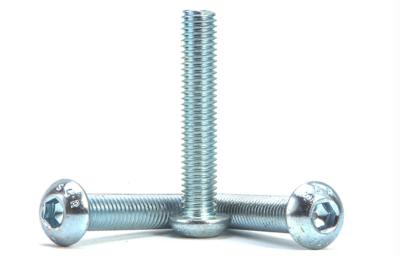 White Zinc Plated  Hex Socket Head Screw Class 10.9 ISO7380 Standard
