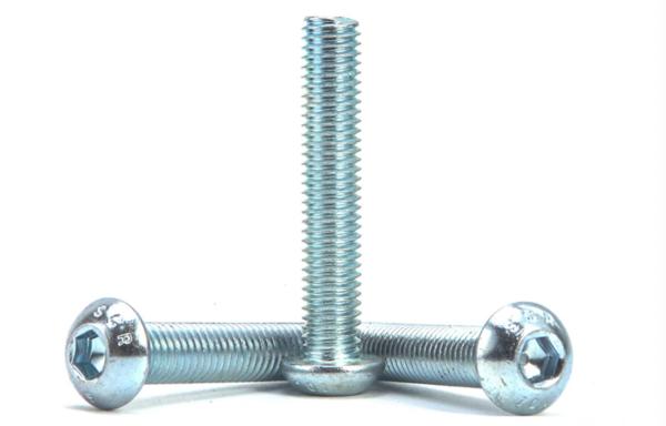 White Zinc Plated  Hex Socket Head Screw Class 10.9 ISO7380 Standard