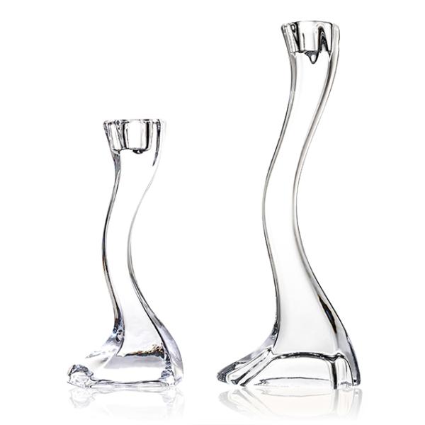 Custom made clear crystal glass candelabra candlestick holder