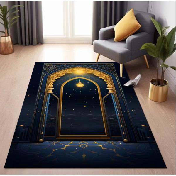 Rectangle Arabic Printed Worship Mat National Style Prayer Floor Carpet Rug 80*120cm