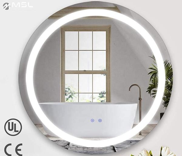 5mm Lighted Bathroom Makeup Mirror Magnifying Illuminated Bathroom Vanity Mirror Customized