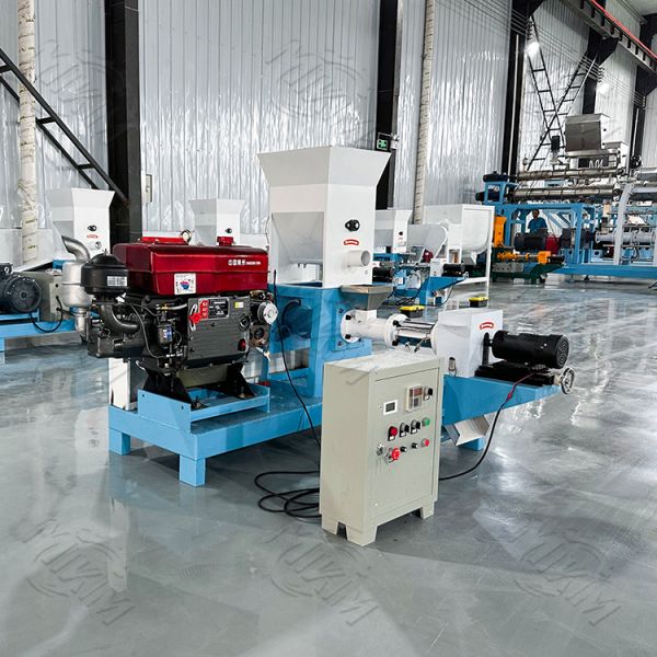 Saves feed and is highly efficient! Diesel-powered floating fish feed extruder machine and fish feed pellet machine – a money-making tool for fish farmers.