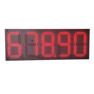 Glue Sealing Fuel Station Gas Pylon Sign 7 Segment Led Display Board