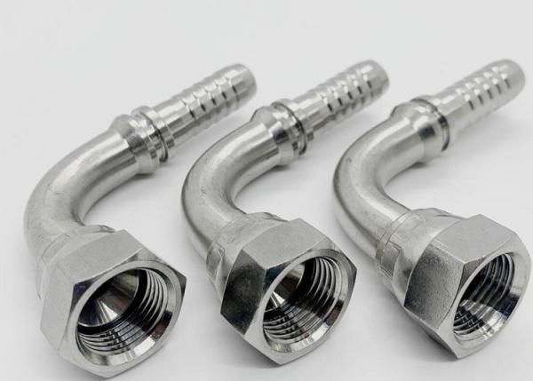 Long Working Life Jic 37 Elbow Two Piece Crimp Hose Fitting for 1sn/2sn/4sp Hose Fjx90
