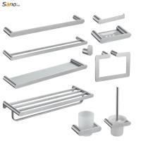 Conjunto moderno de acessórios para banheiro em aço inoxidável acetinado