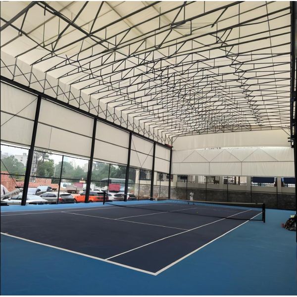 Outdoor Standard Paddle Tennis Court With Removable Roof