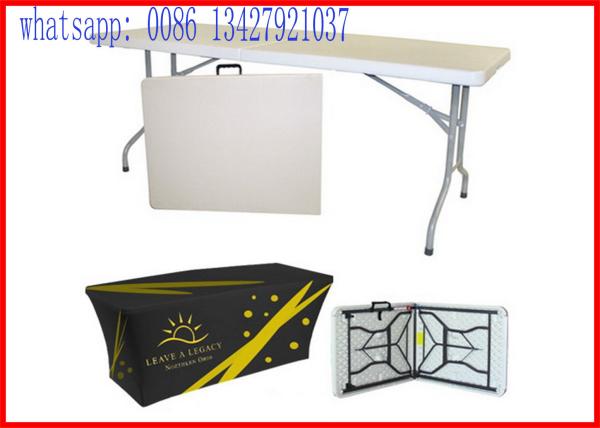 Promotional Outside Tension Fabric Displays , Washable Trade Show Table Covers
