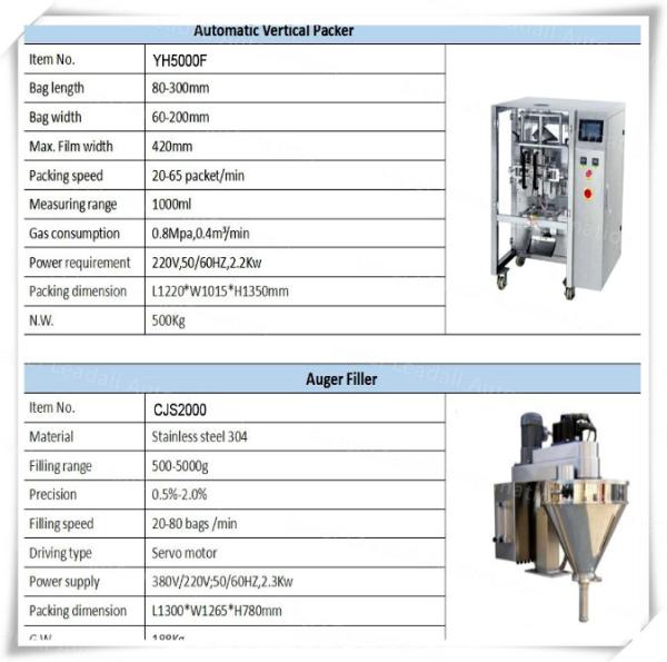 automatic flour packing machine , powder packaging machine for wheat flour / bread flour / cake flour / gluten flour